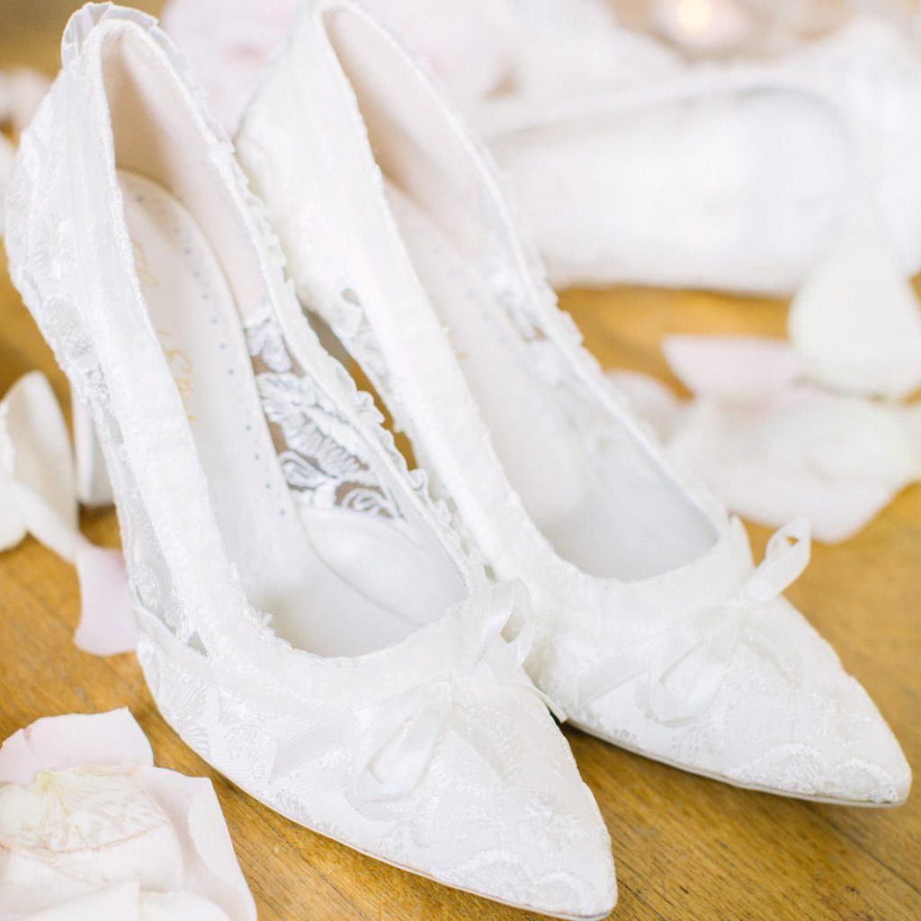 Classic Ivory Lace Wedding Boots and Shoes - House of Elliot