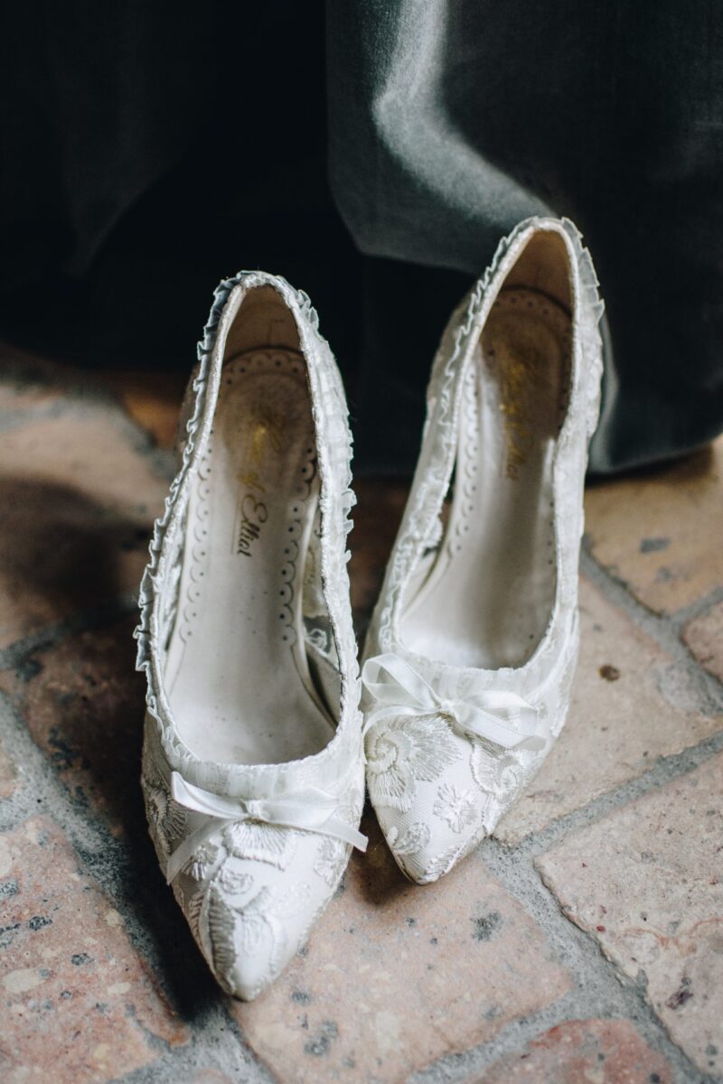 Ivory Lace Wedding Shoes Lace Bridal Shoes - House of Elliot