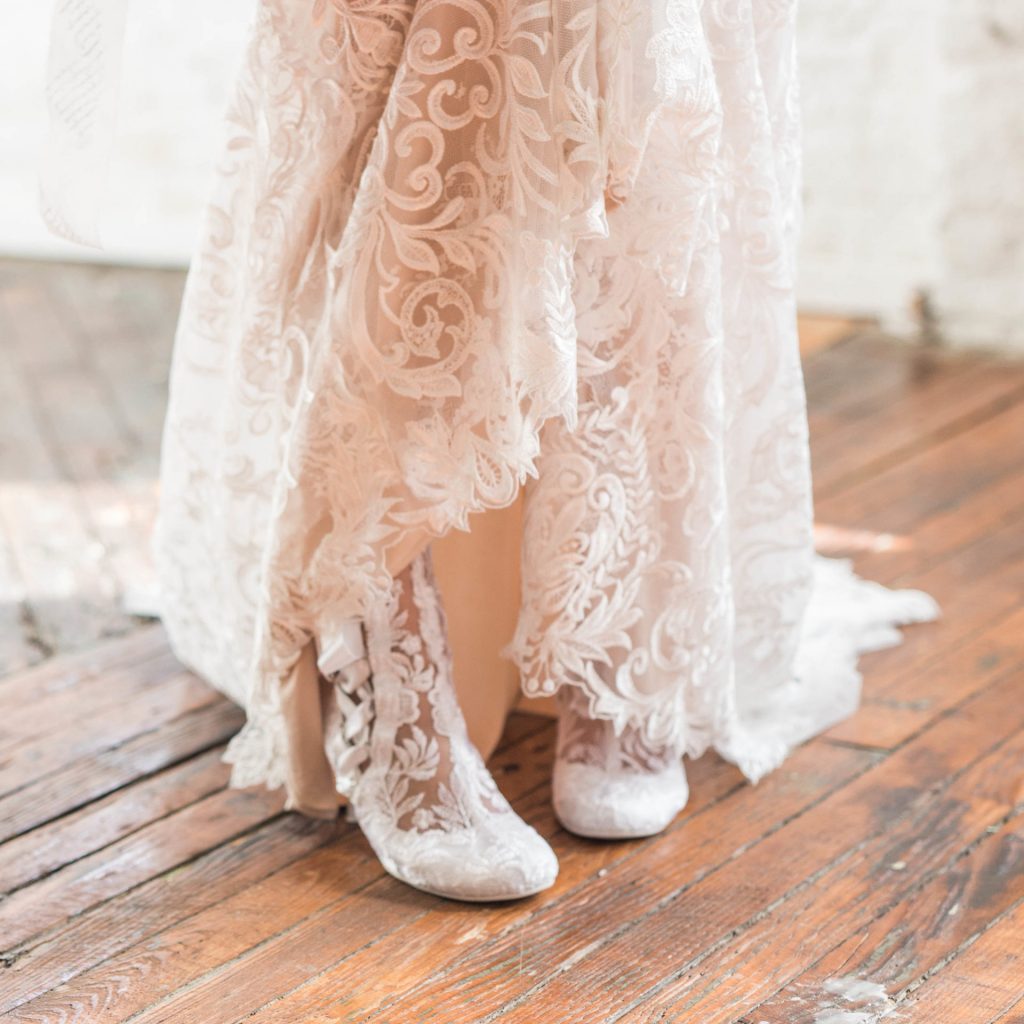 Vintage Lace Ankle Wedding Boots House Of Elliot