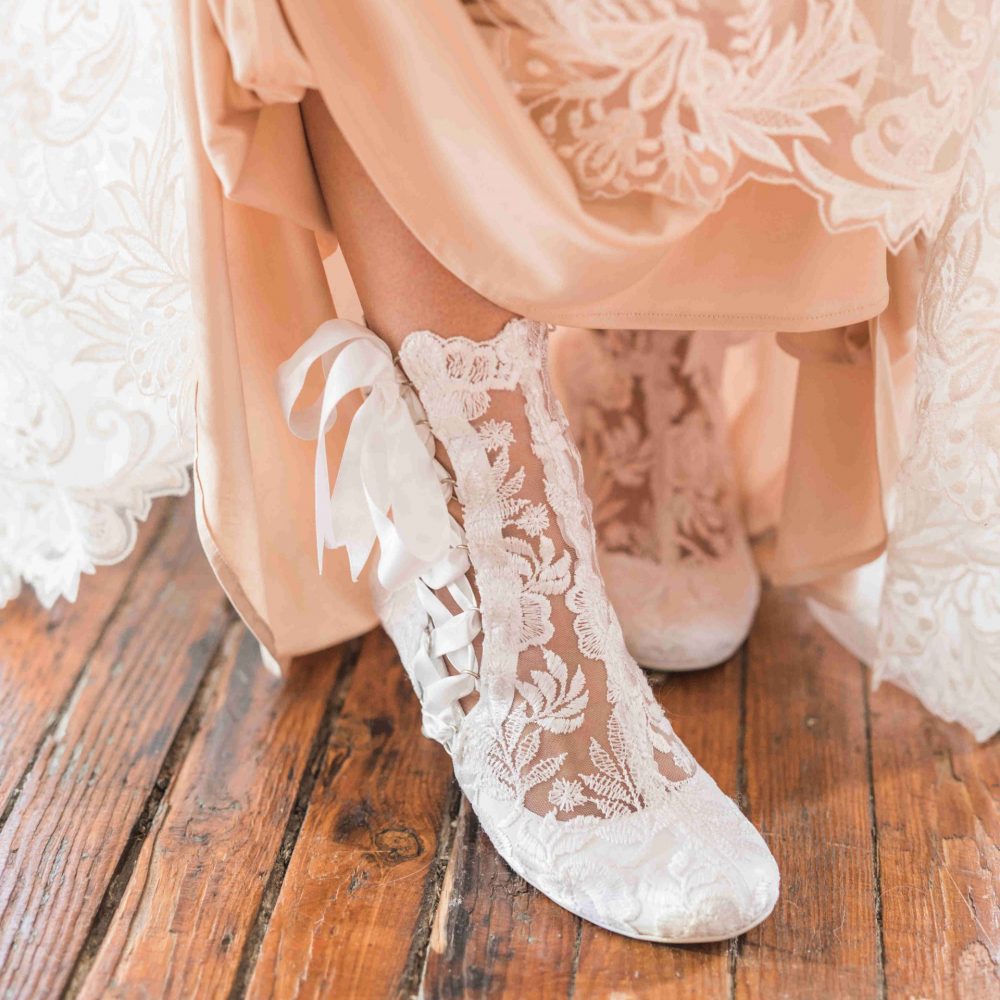 Vintage Lace Ankle Wedding Boots House of Elliot