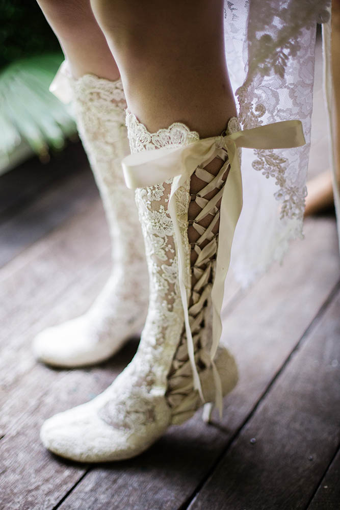 vintage wedding boots