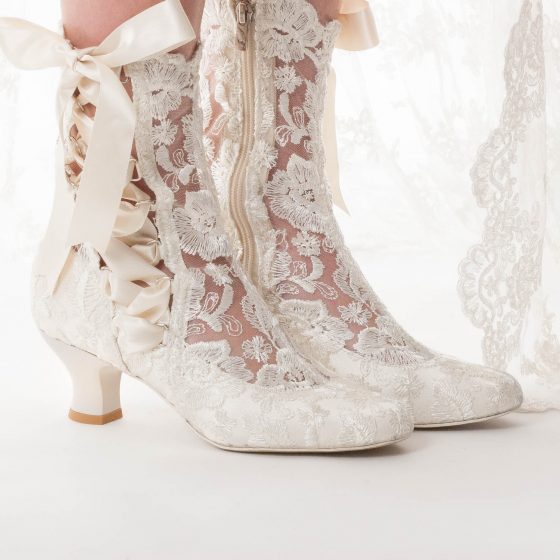 Victorian Boots - Lizzie Elliot Victorian Lace Ankle Boots - House of ...