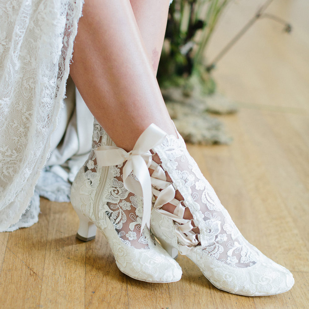 vintage lace wedding boots
