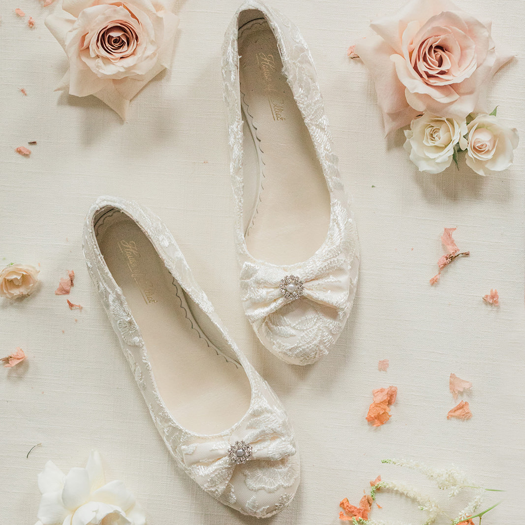 ivory flat bridal shoes