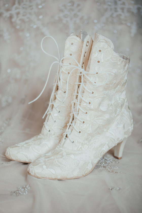 Lace Wedding Boots and Bridal Shoes - House of Elliot