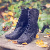 Josephine Black Victorian Half Boot - House of Elliot