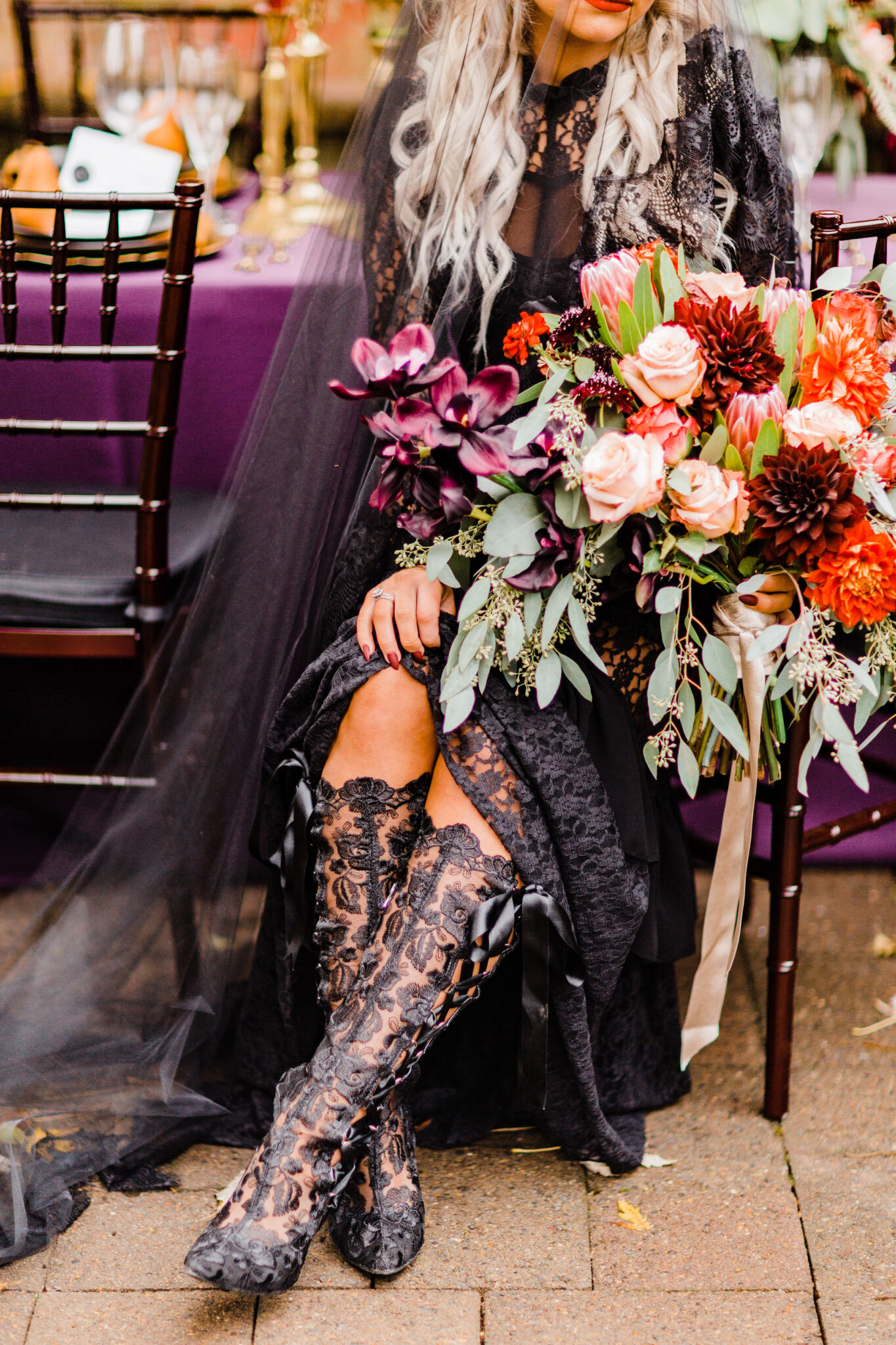 Dark Cottage Core Wedding Boots